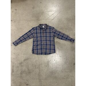 Dubinik Button Up Flannel Shirt 100% Cotton Mens Size Large Multicolor Plaid